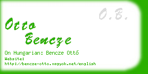 otto bencze business card