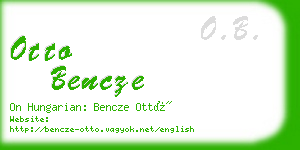 otto bencze business card